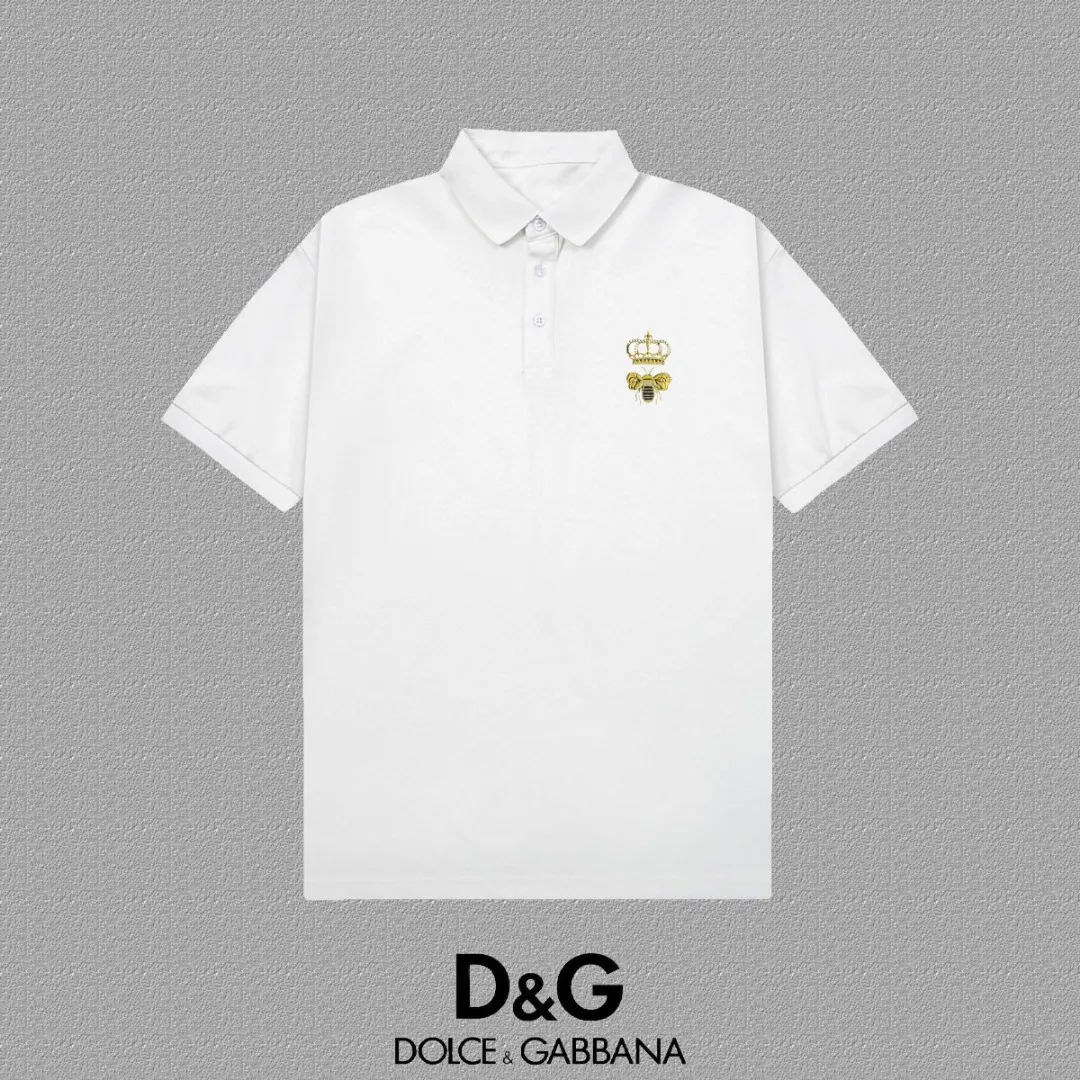 [DG Dolce & Gabbana] 2026FW short-sleeved lapel POLO shirt Color: Black White Size: S-XXL